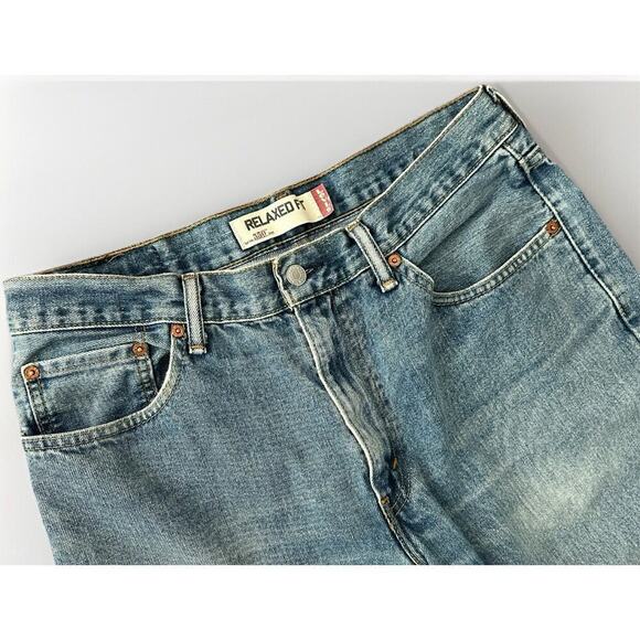 Levis 550 Relaxed Fit Baggy Jeans Size 33 x 30 Medium Wash 100% Cotton Y2K - Picture 9 of 11